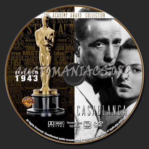 Academy Awards Collection - Casablanca dvd label