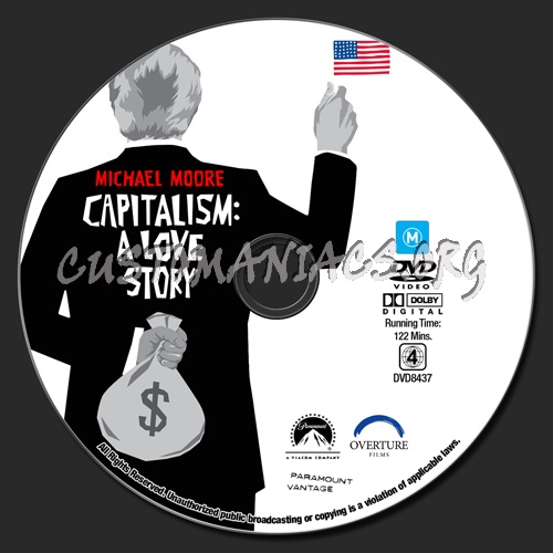 Capitalism A Love Story dvd label