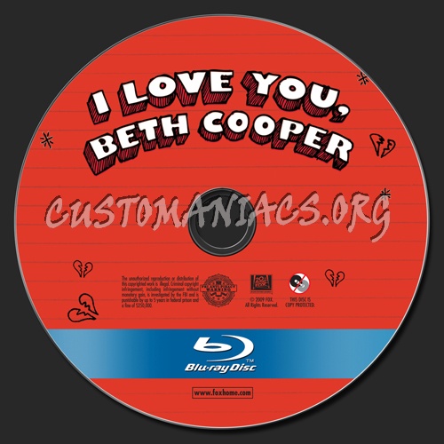 I Love You, Beth Cooper blu-ray label