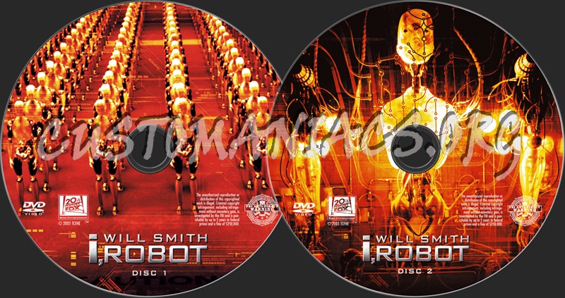 I, Robot dvd label