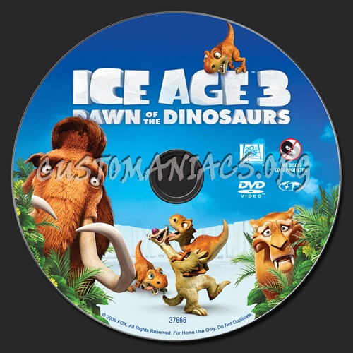 Ice Age 3: Dawn of the Dinosaurs dvd label