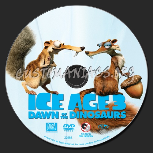 Ice Age 3: Dawn of the Dinosaurs dvd label