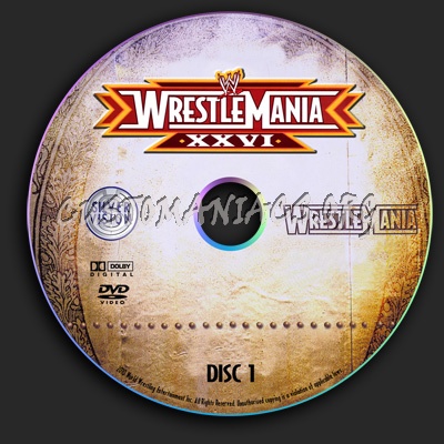 WWE - Wrestlemania 26 dvd label