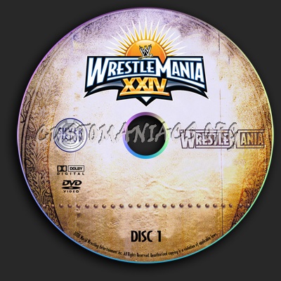 WWE - Wrestlemania 24 dvd label