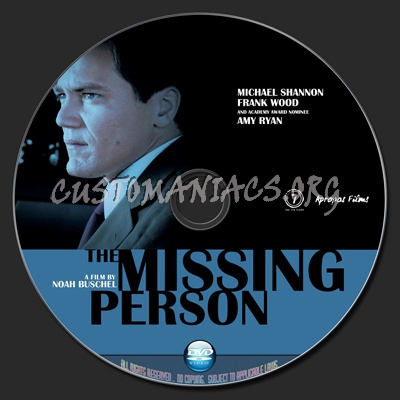 The Missing Person dvd label