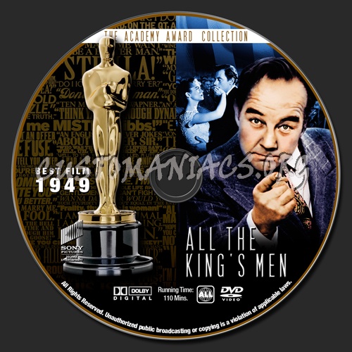 Academy Awards Collection - All The King's Men dvd label