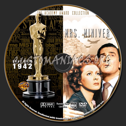 Academy Awards Collection - Mrs. Miniver dvd label