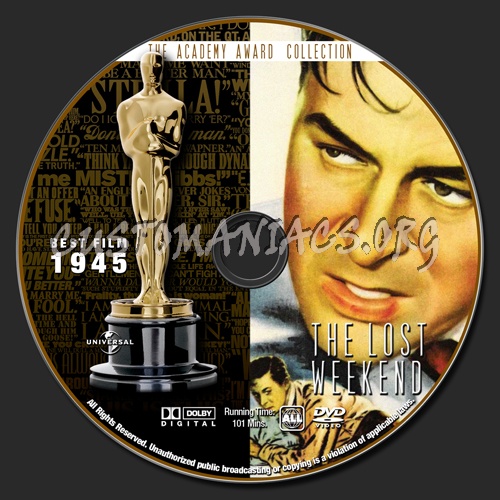 Academy Awards Collection - The Lost Weekend dvd label