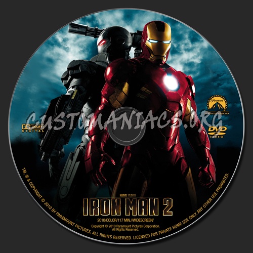 Iron Man 2 dvd label