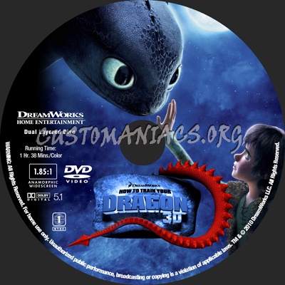 How To Train Your Dragon dvd label