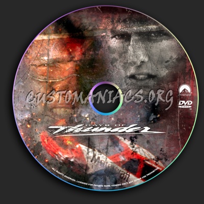 Days of Thunder dvd label