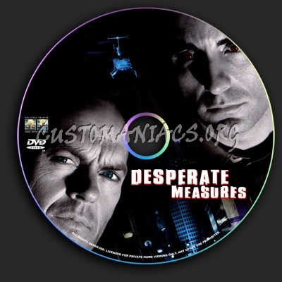 Desperate Measures dvd label