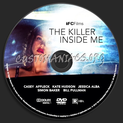 The Killer Inside Me dvd label