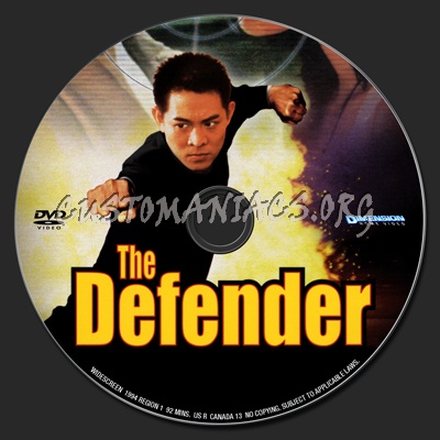 The Defender dvd label