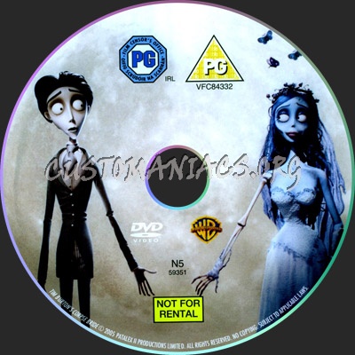 Corpse Bride dvd label