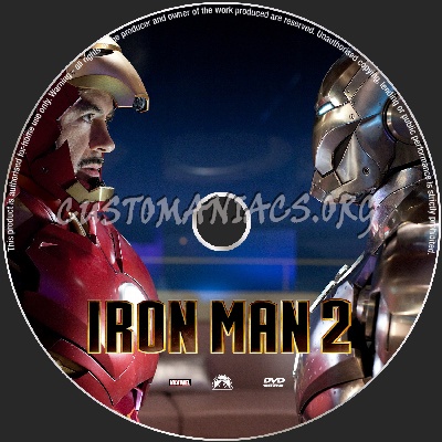 Iron Man 2 dvd label