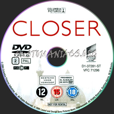 Closer dvd label