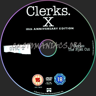 Clerks X Disc 1 - 3 dvd label