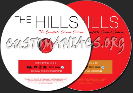 The Hills Season 2 dvd label