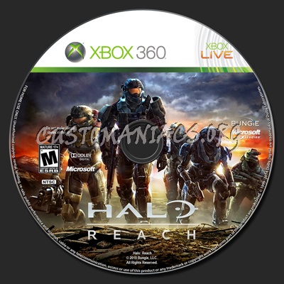 Halo: Reach dvd label