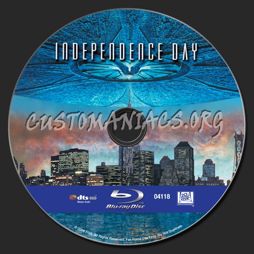 Independence Day blu-ray label