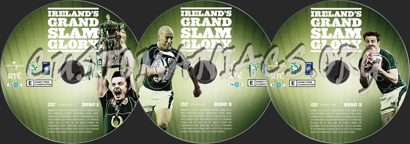 Ireland's Grand Slam Glory dvd label