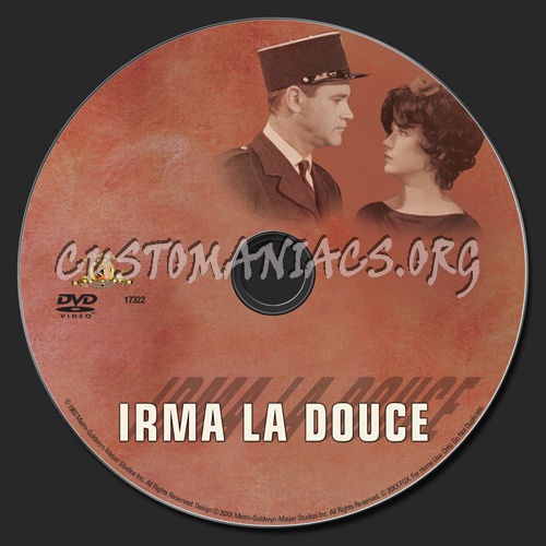 Irma La Douce dvd label