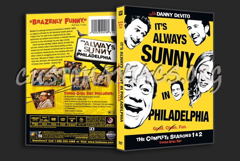 It's Always Sunny in Philadelphia Season 1 & 2 dvd cover