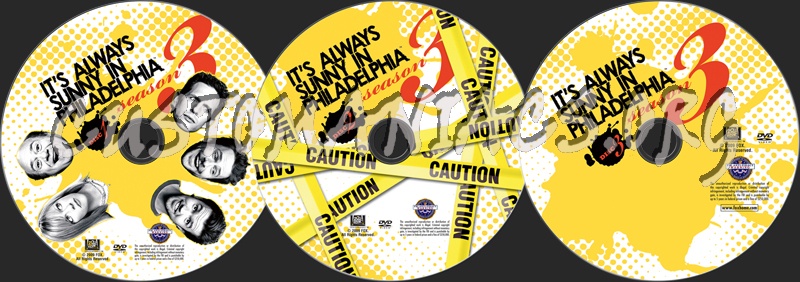 It's Always Sunny in Philadelphia Season 3 dvd label