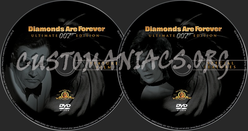 James Bond: Diamonds are Forever dvd label
