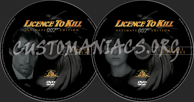 James Bond: Licence to Kill dvd label