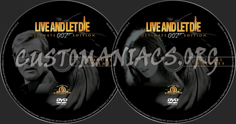 James Bond: Live and let Die dvd label