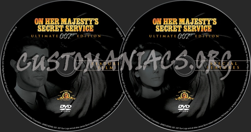 James Bond: On Her Majesty's Secret Service dvd label