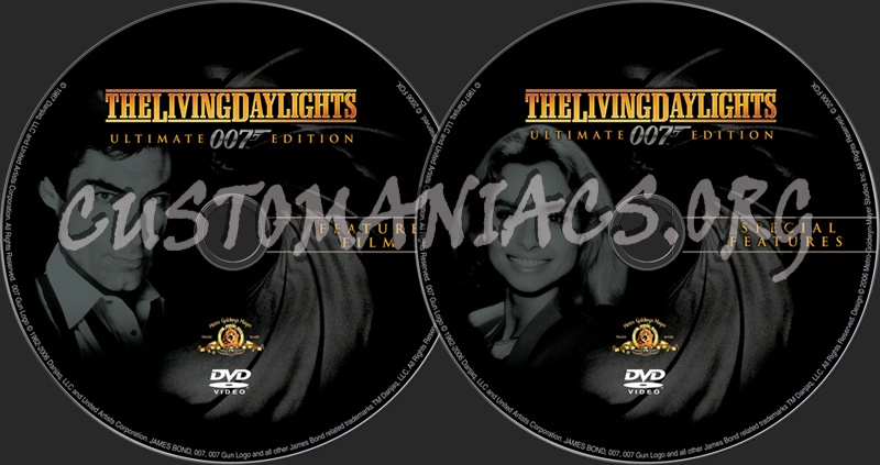James Bond: The Living Daylights dvd label