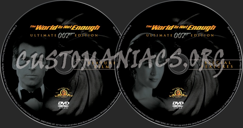 James Bond: The World is Not Enough dvd label