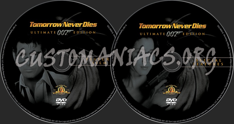 James Bond: Tomorrow Never Dies dvd label