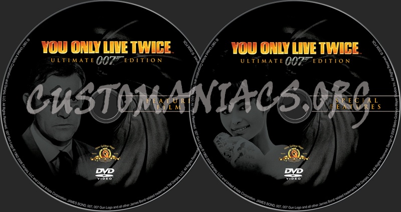 James Bond: You Only Live Twice dvd label