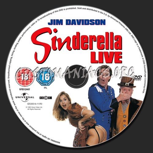 Jim Davidson: Sinderella Live dvd label