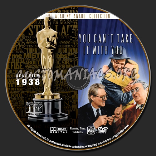 Academy Awards Collection - You Can't Take It With You dvd label