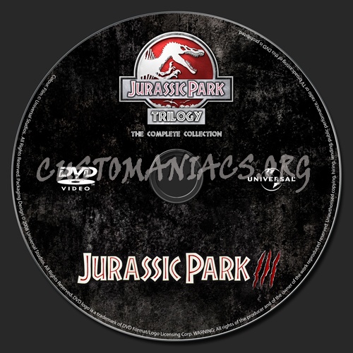 Jurassic Park 3 dvd label