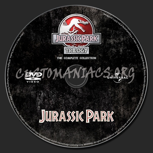 Jurassic Park dvd label