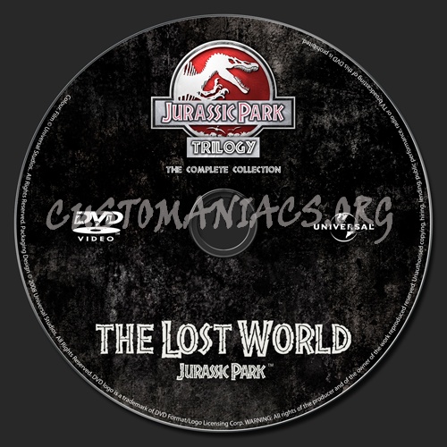 Jurassic Park The Lost World dvd label