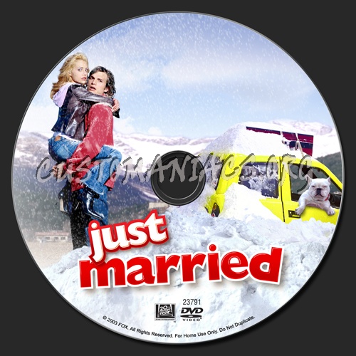 Just Married dvd label