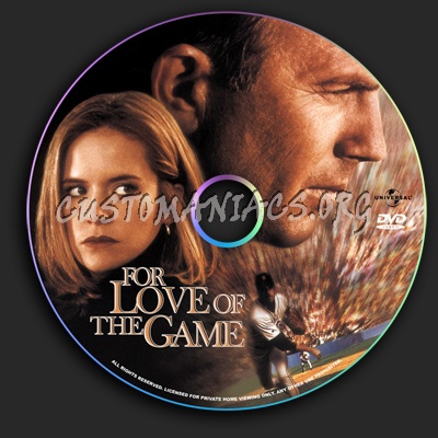 For Love of the Game dvd label