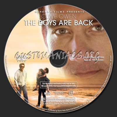 The Boys Are Back dvd label