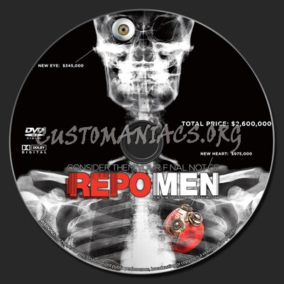 Repo Men dvd label