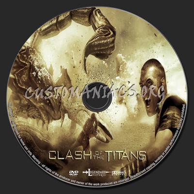 Clash of The Titans dvd label