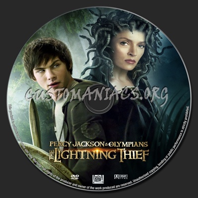 Percy Jackson & the Olympians The Lightning Thief dvd label