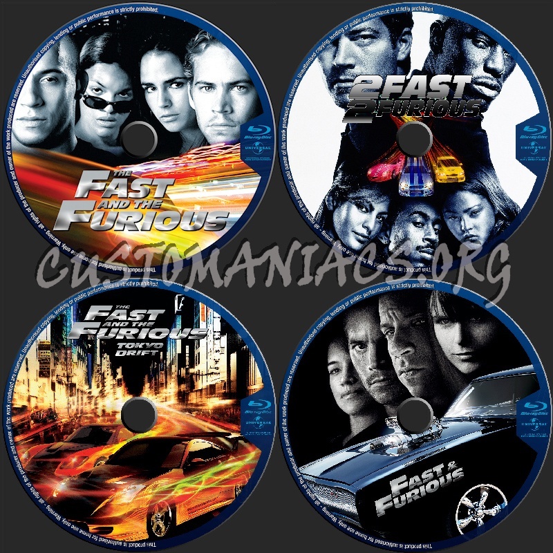 The Fast & Furious Collection blu-ray label