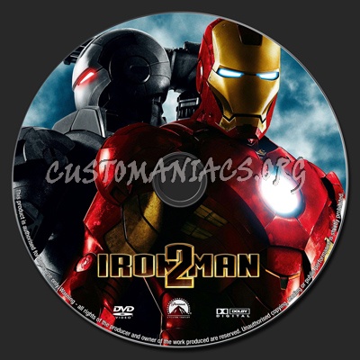 Iron Man 2 dvd label